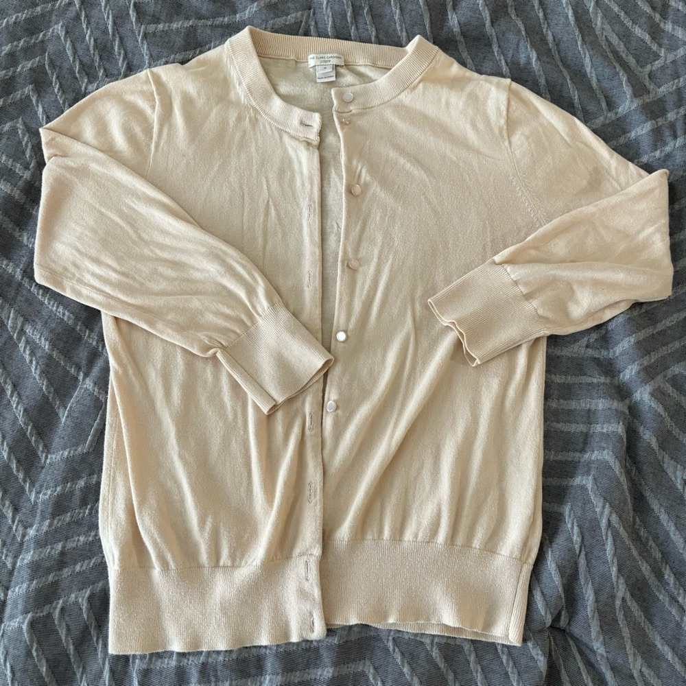 J. Crew Clare Cardigan - Champagne Color; Medium